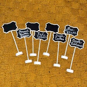 Chalkboard table stands